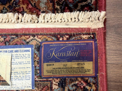 3x5 Karastan Multicolor Panel Kirman Rug #717, Wool Original 700 Series - Nuvé