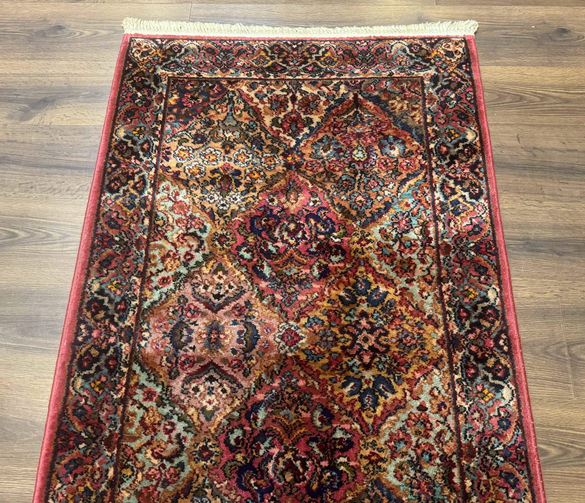 3x5 Karastan Multicolor Panel Kirman Rug #717, Wool Original 700 Series - Nuvé