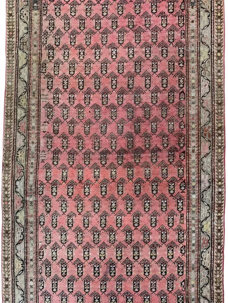 Antique Armenian Karabakh Wool Runner – 3’3” x 12’8” – Hand-Knotted Long Corridor Rug - Nuvé