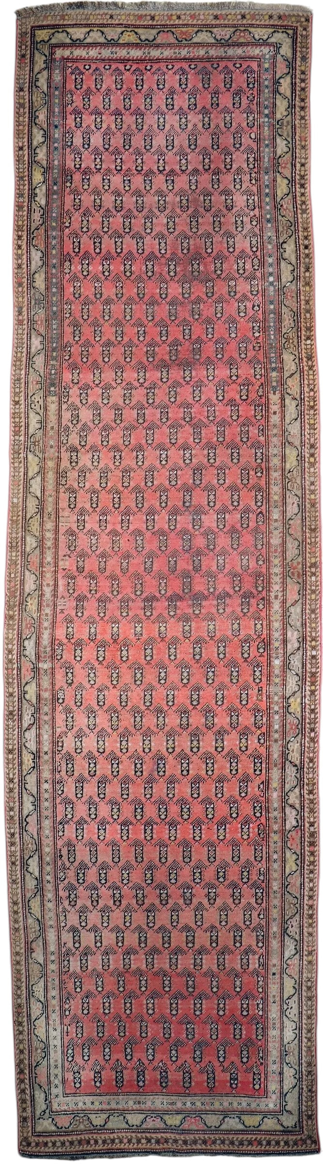 Antique Armenian Karabakh Wool Runner – 3’3” x 12’8” – Hand-Knotted Long Corridor Rug - Nuvé