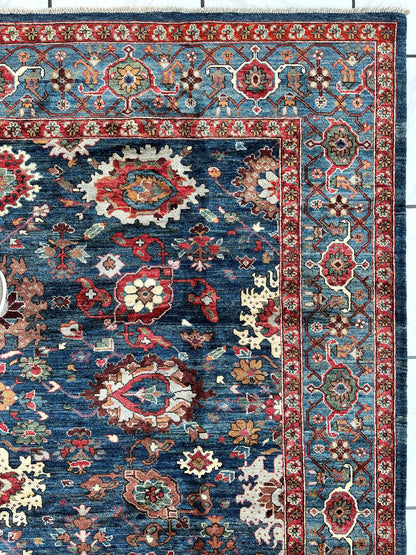 Trasitional Serapi Ghazni Wool Rug – 8' x 10’ – Intricate Floral Design - Nuvé