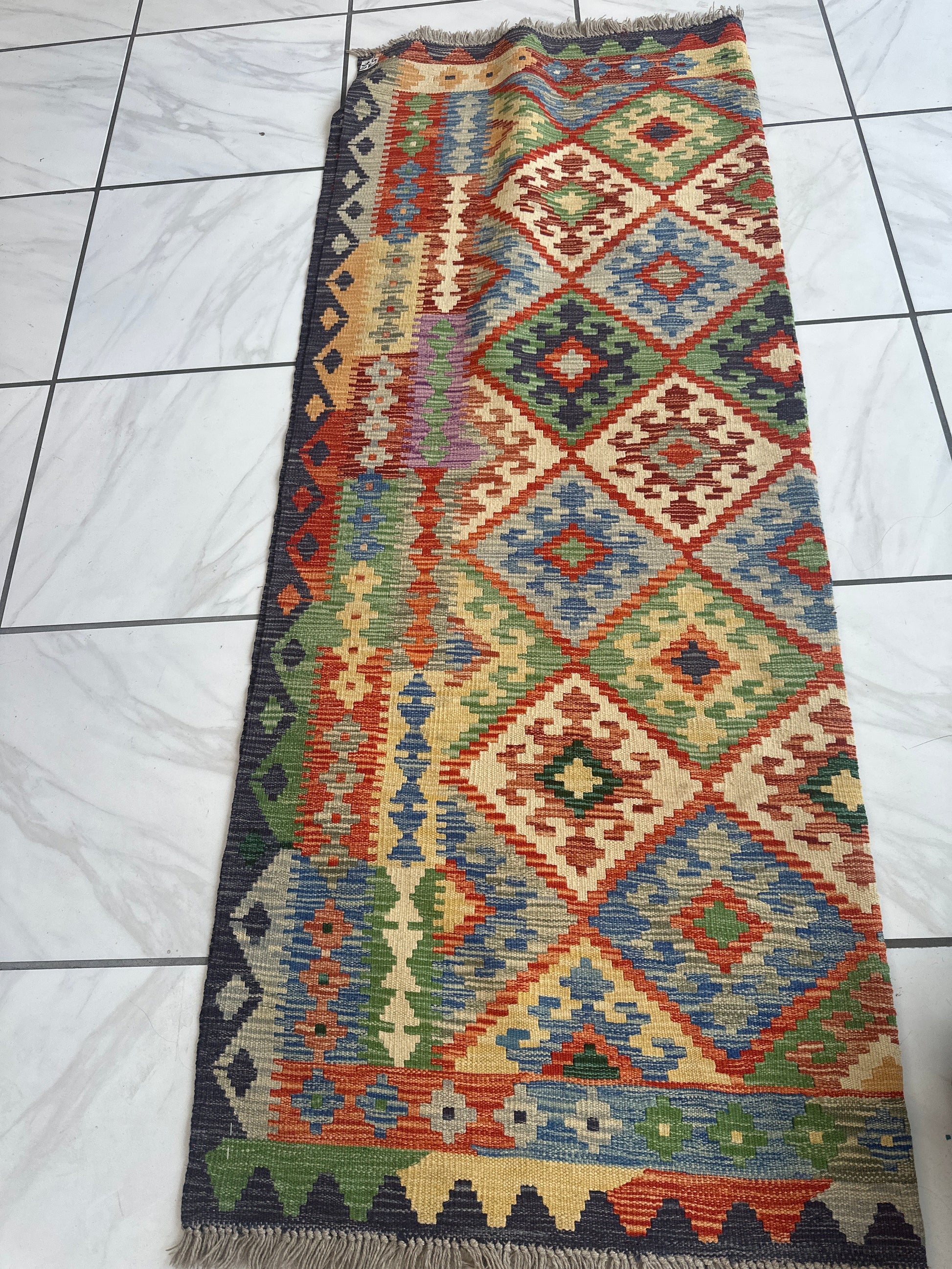 Handwoven Afghani Wool Kilim Rug 5’1” 7’4” - Nuvé