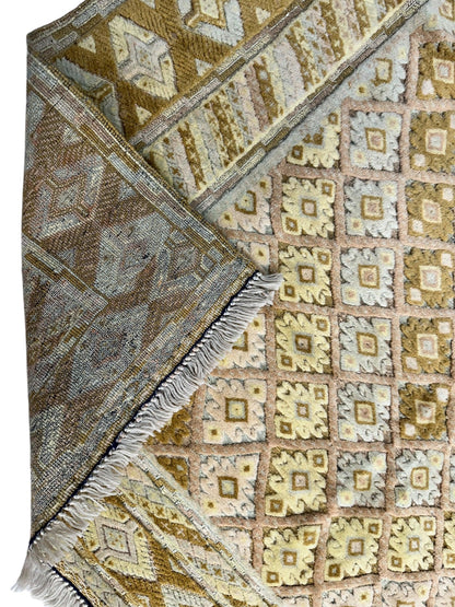 Hand-Knotted Afghani Nakhunak Wool Rug - 4' x 4'11" - Nuvé