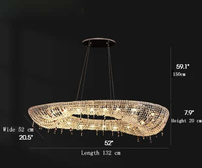 Oval Modern Crystal Chandelier - Nuvé