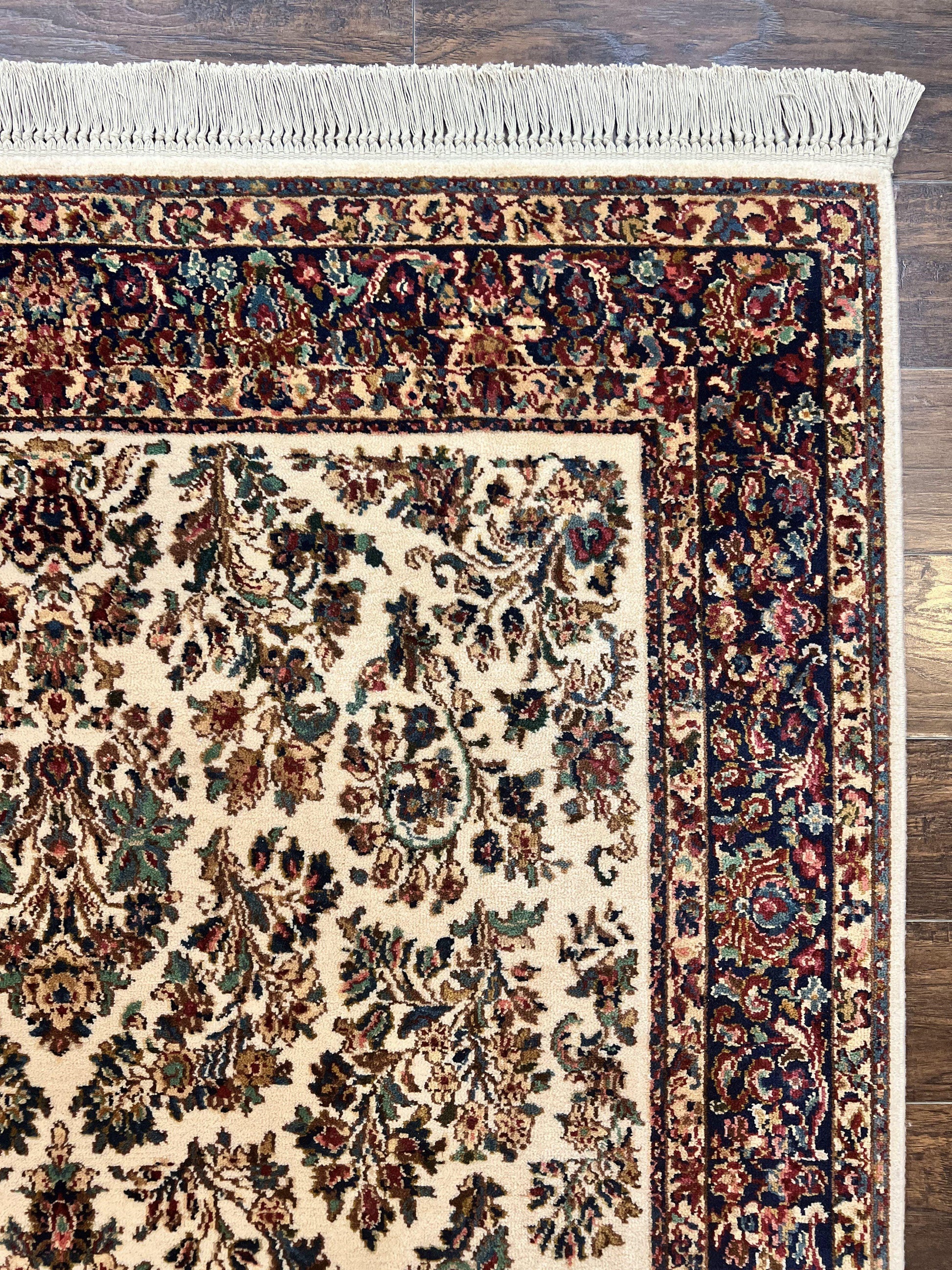 Karastan Rug 5.9 x 9, Ivory Sarouk #760, Wool Vintage Original Collection 700 Series - Nuvé
