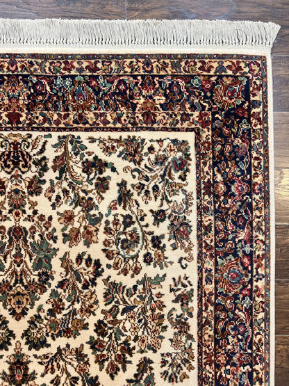 Karastan Rug 5.9 x 9, Ivory Sarouk #760, Wool Vintage Original Collection 700 Series - Nuvé