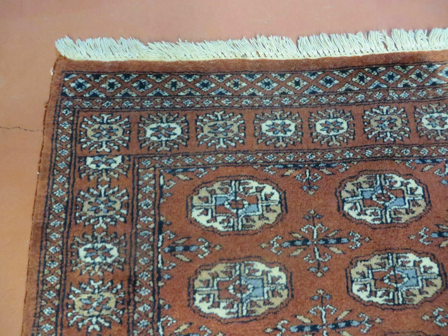 3' X 4' Vintage Handmade Pakistan Turkoman Bokhara Fine Woven Wool Rug - Nuvé