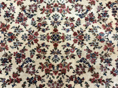 8.8 x 12 Karastan Rug #788 Ivory Kirman, Wool Vintage Original 700 Series - Nuvé