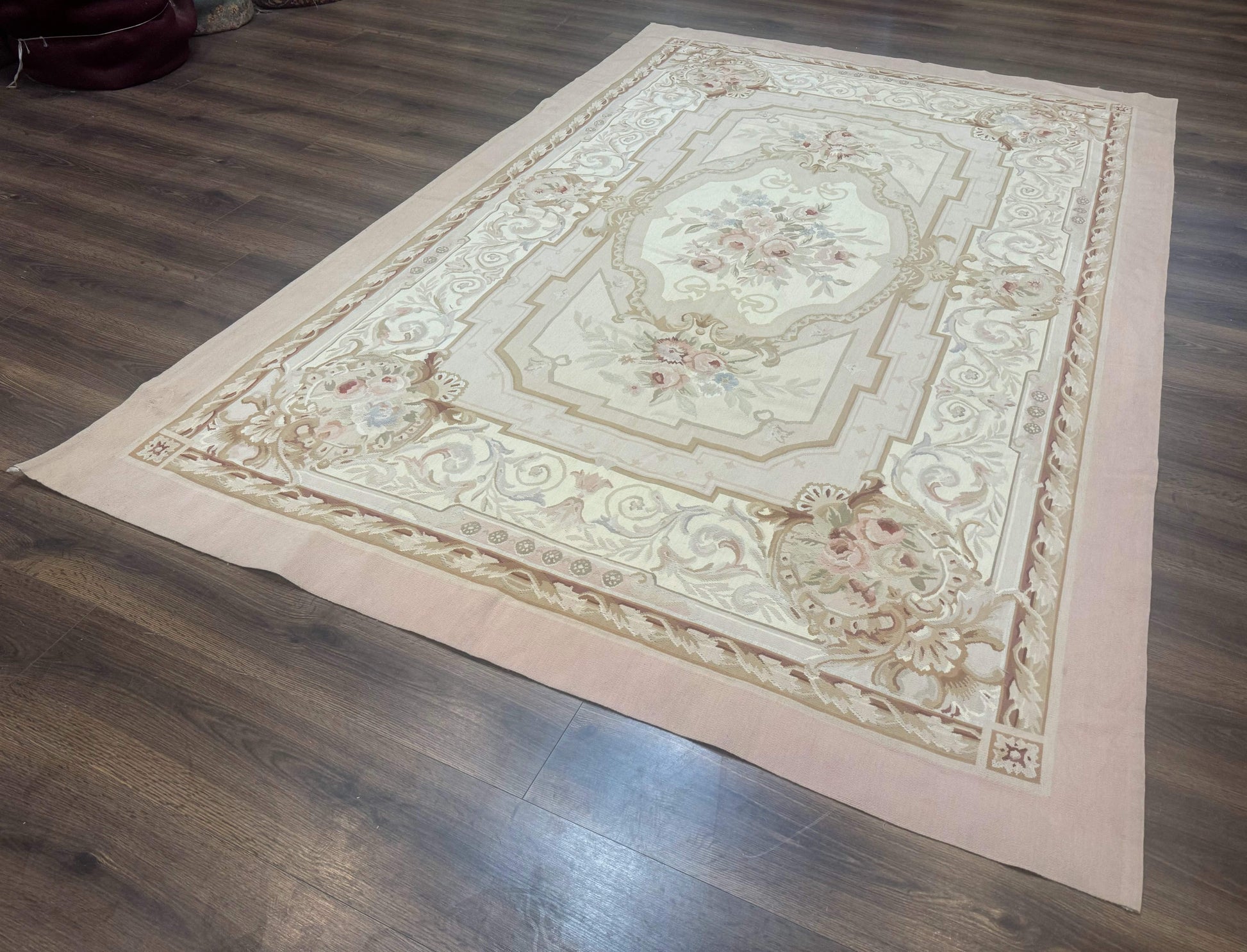 Aubusson Rug 6x9, Elegant, Flatweave, French European Design - Nuvé
