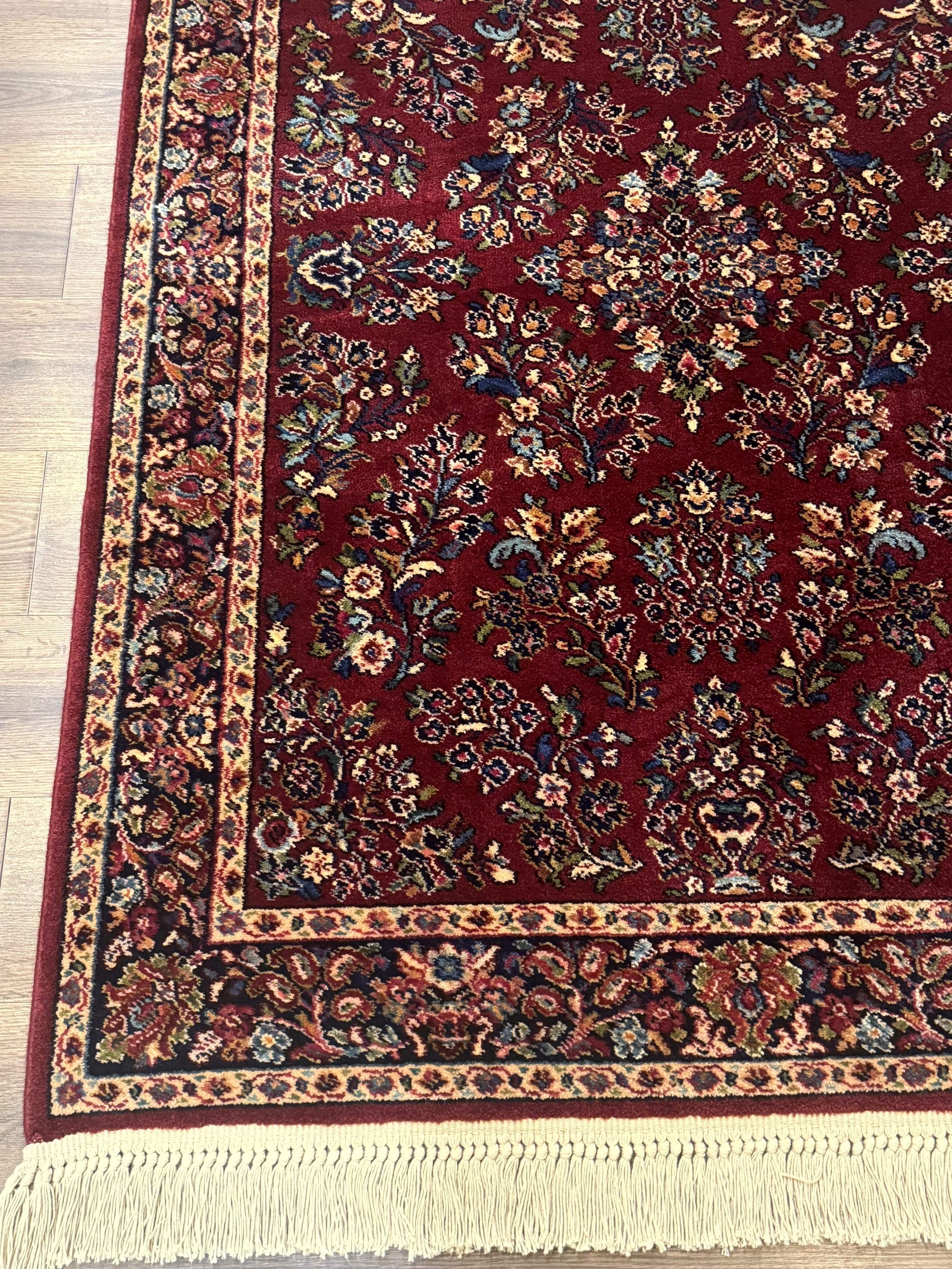 4x6 Karastan Rug Red Sarouk #785, Wool Pile Original 700 Series, Vintage Discontinued - Nuvé