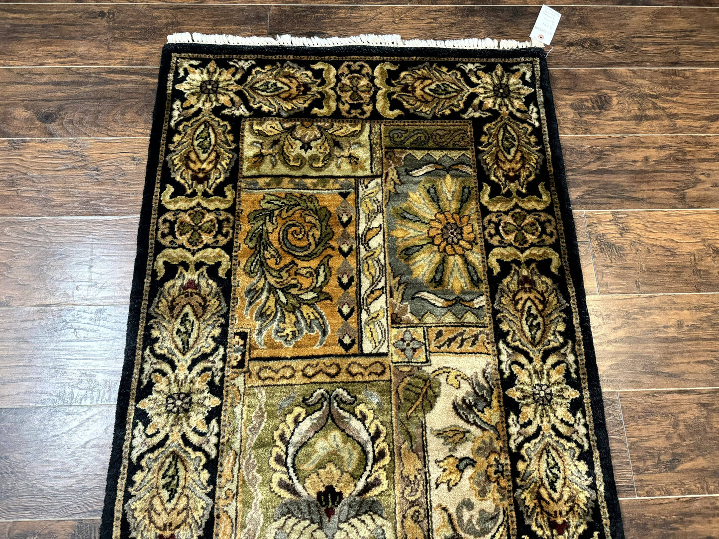 Indian Runner Rug 3x14, Panel Design, Oriental Carpet for Hallway - Nuvé