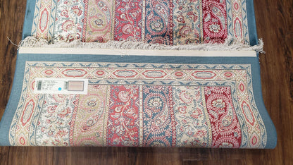 Paisley Pattern Silk Rug, Boteh Design, All Silk Accent Rug, Oriental Carpet, Very Detailed, 2' 8" x 4' 1", New, Bamboo Silk - Nuvé
