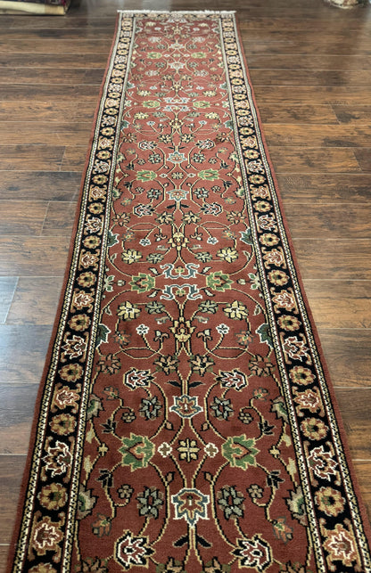 Indo Persian Sarouk Runner Rug 2.8 x 20 ft Runner for Hallway, Long Runner Rug, Handmade - Nuvé