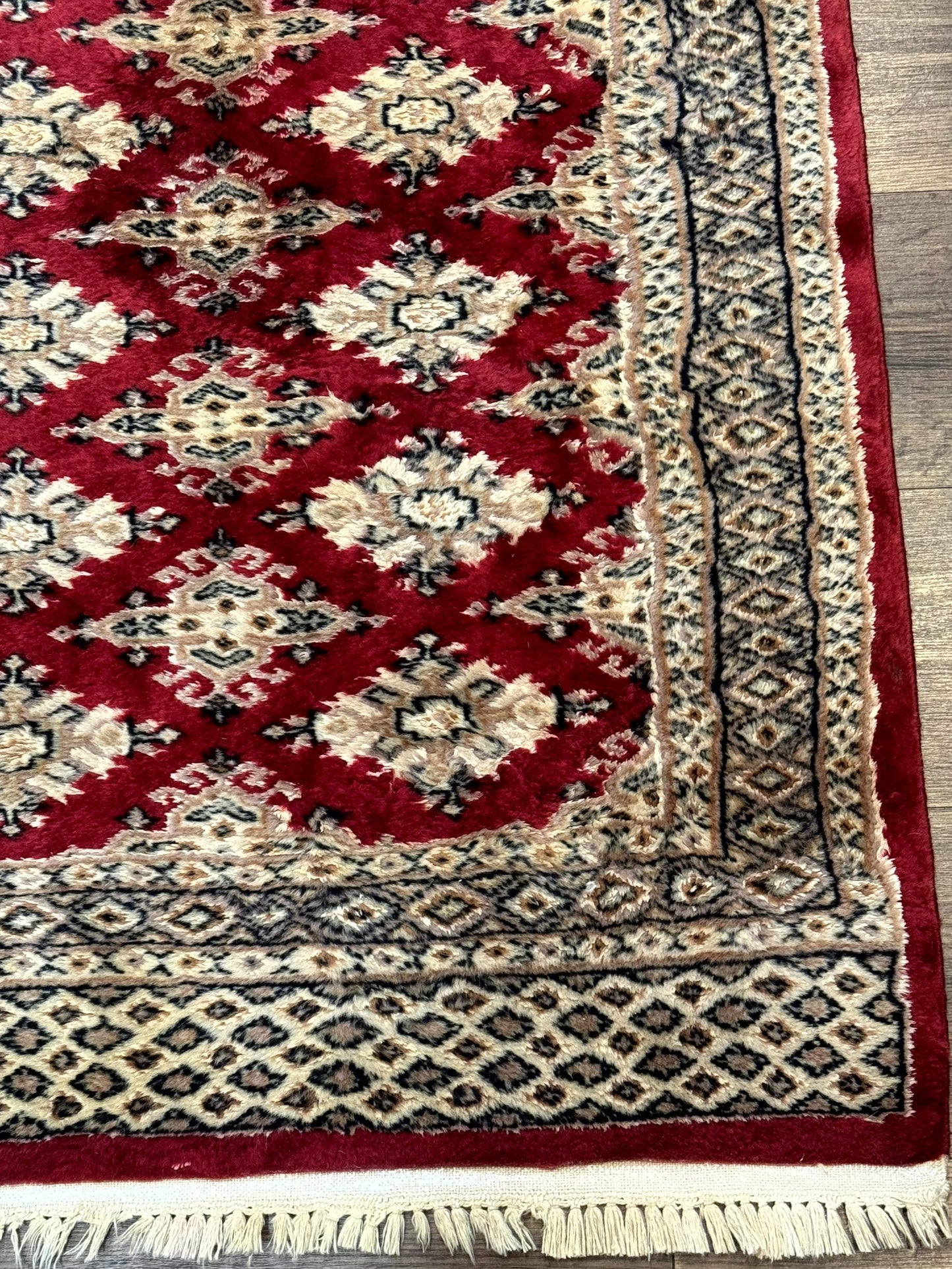 Pakistani Runner Rug 2.8 x 7.6, Red Turkoman Bokhara Runner - Nuvé