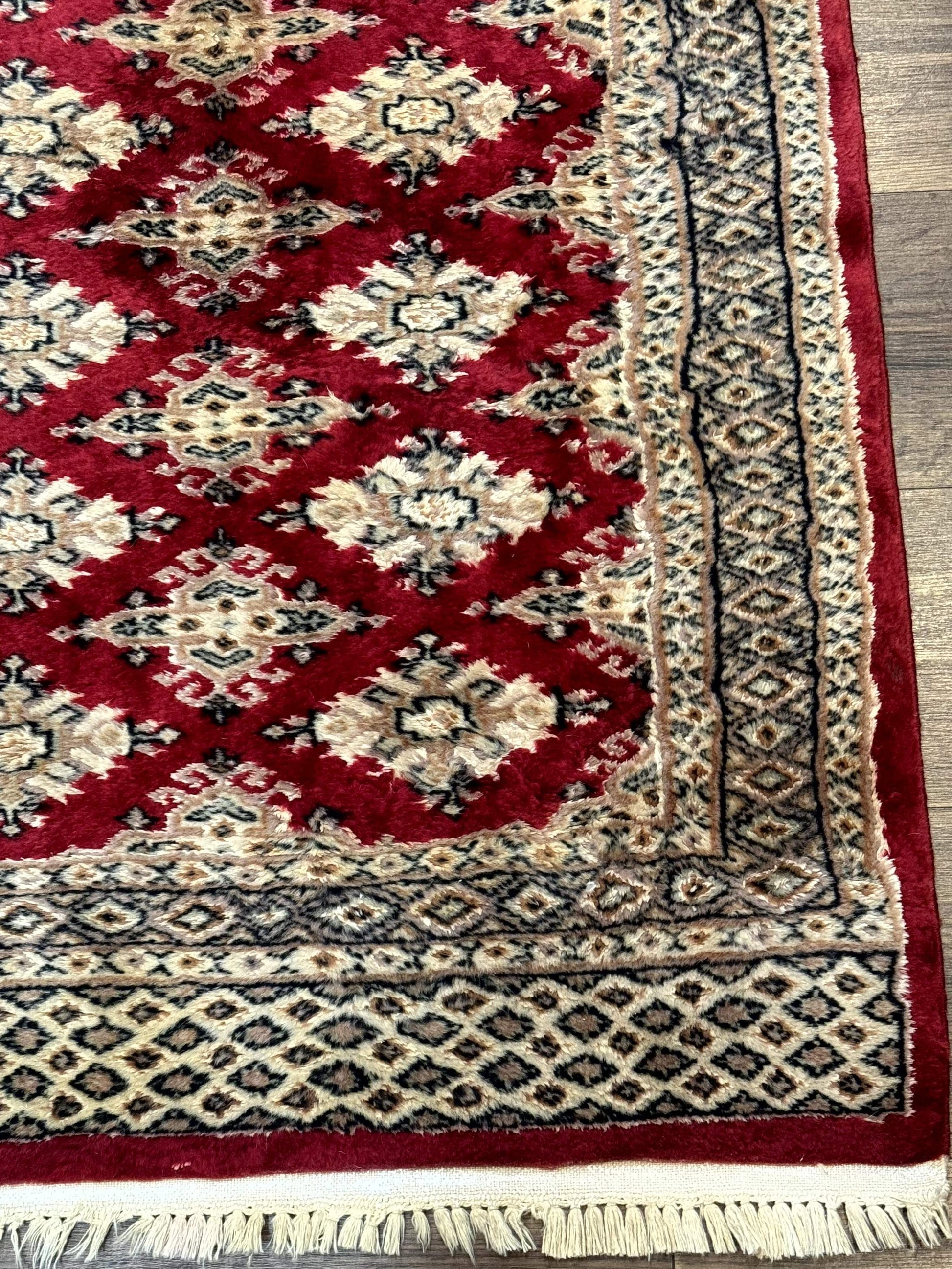 Pakistani Runner Rug 2.8 x 7.6, Red Turkoman Bokhara Runner - Nuvé