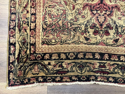 Antique Persian Lavar Rug 3x5, Persian Kerman Rug, Traditional Persian Carpet