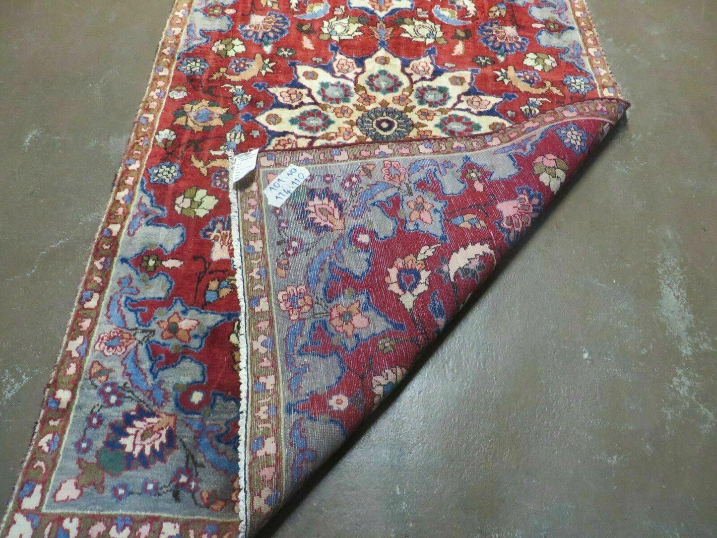 4' X 6' Antique Handmade India Floral Oriental Wool Rug Vegetable Dyes #120 - Nuvé