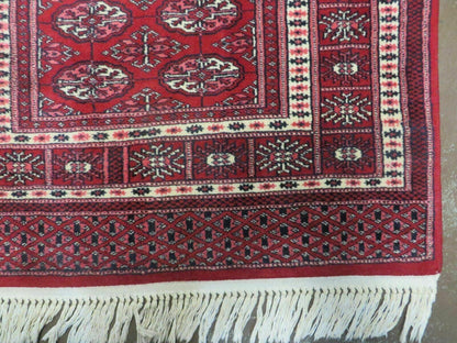 3' X 5' Vintage Fine Handmade Turkoman Bokhara Yamud Rug Carpet Nice