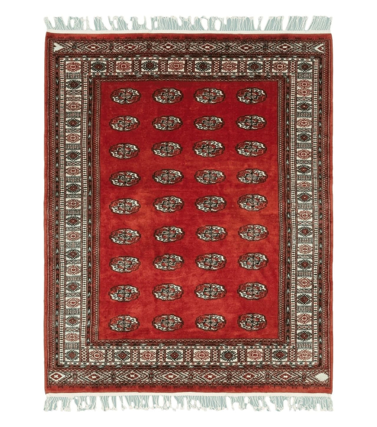 7' X 9' Vintage Handmade Bokhara Turkoman Pakistan Wool Rug Carpet Nice