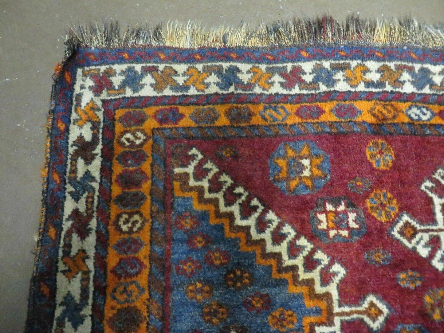 4' X 7' Antique Handmade Tribal Turkish Wool Rug Nice - Nuvé