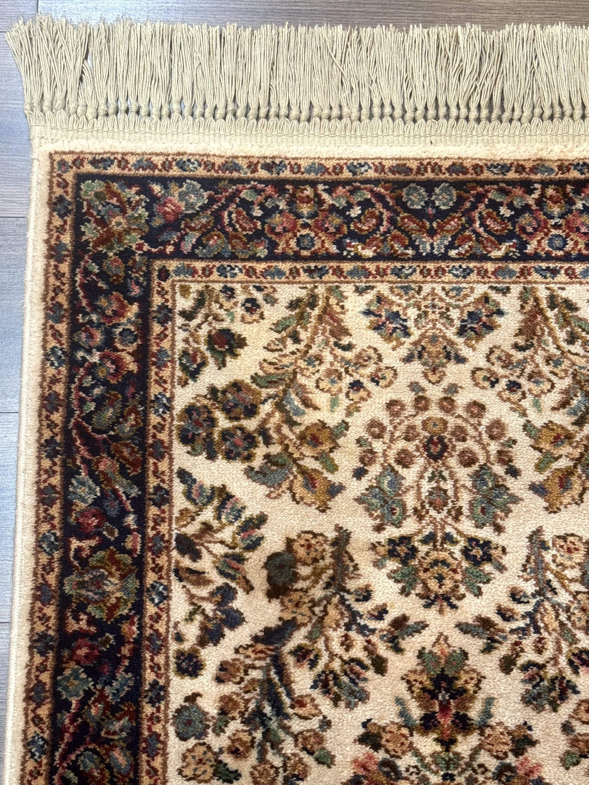 Karastan Rug 2x4, Ivory Sarouk #760, Vintage Wool Small Karastan Carpet, Original 700 Series, Discontinued - Nuvé
