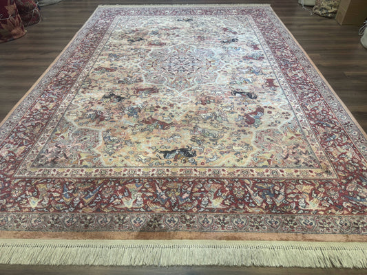 Karastan Rug 8.8 x 12 Persian Hunting Rug #723, Wool Area Rug - Nuvé