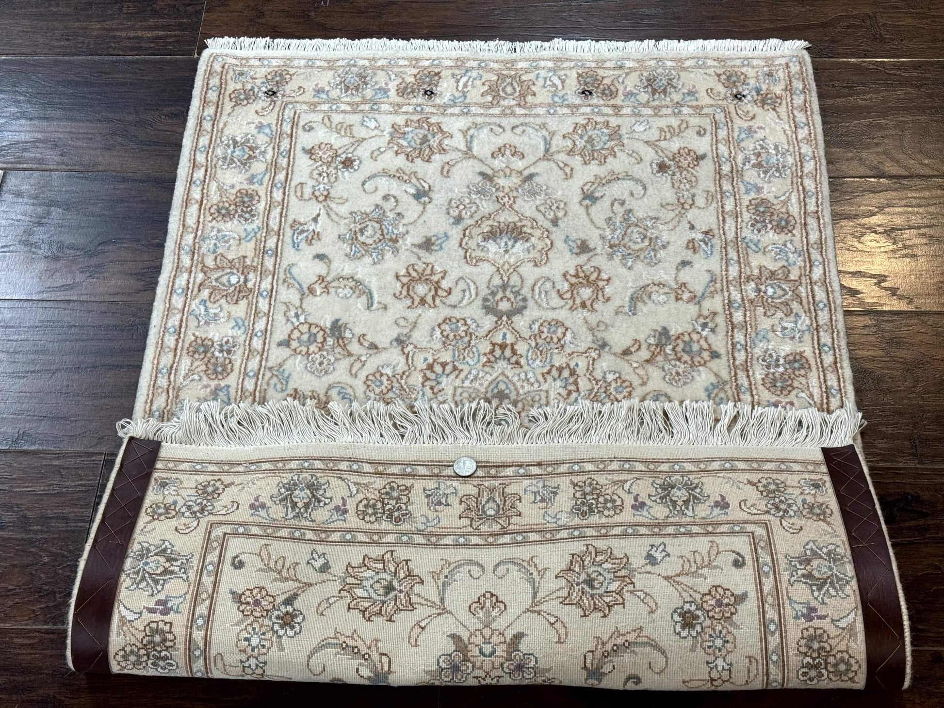 Small Persian Tabriz Rug 2.6 x 3.8, Vintage, Wool and Silk Highlights, Fine 225 KPSI - Nuvé