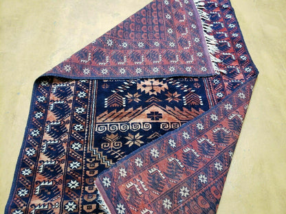 3' 4" X 5' 6" Vintage Handmade Pakistan Balouchi Balouch Tribal Wool Rug Nice - Nuvé