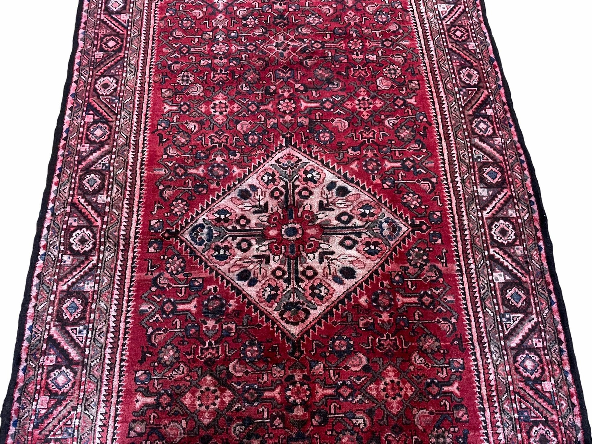5.5 X 10 Antique Handmade Wool Tribal Gallery Rug All Over Red Runner Corridor - Nuvé