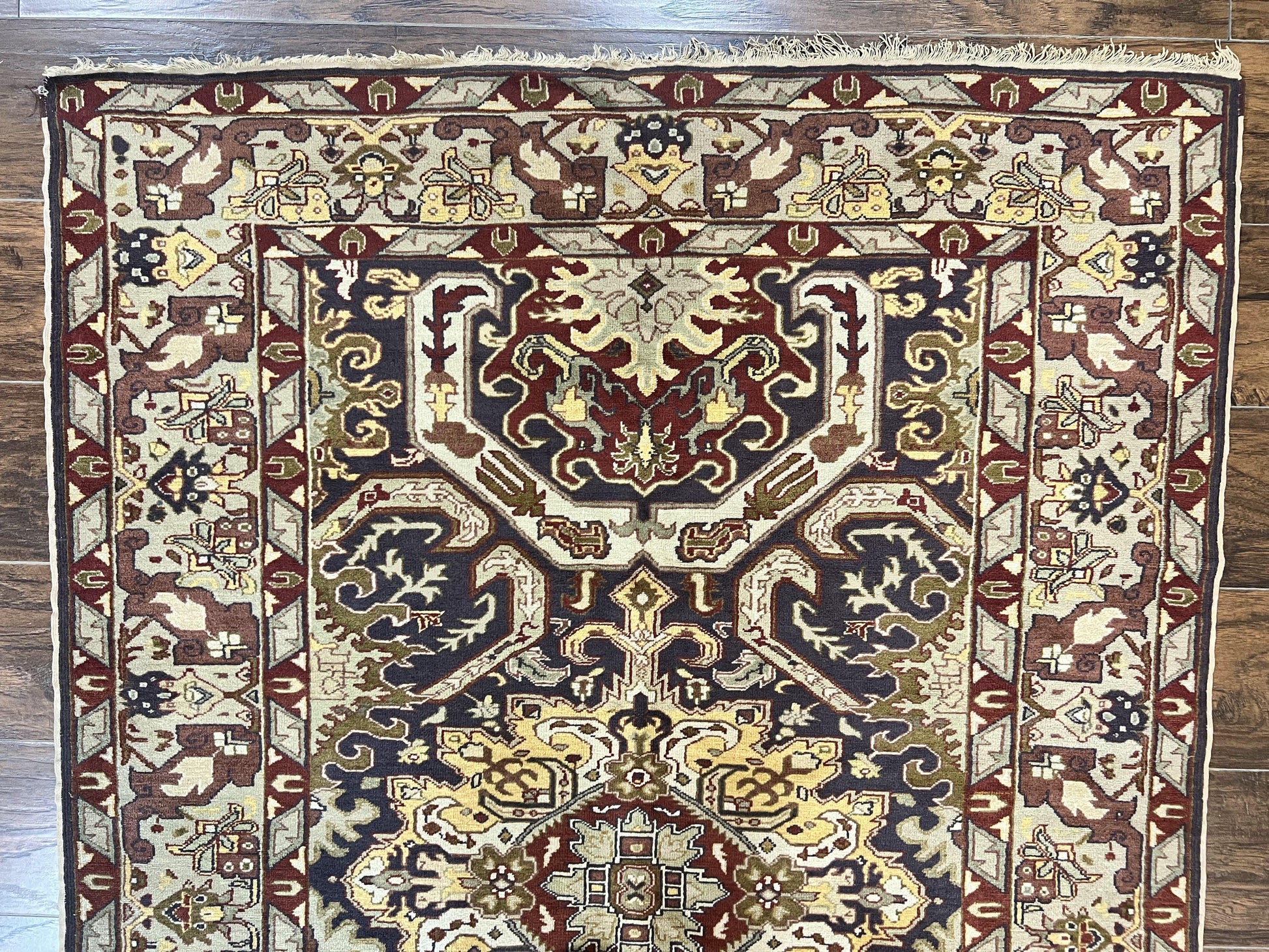 Antique Caucasian Rug, Kuba Seychour Rug, Handmade Wool Oriental Carpet, Azerbaijan Rug - Nuvé