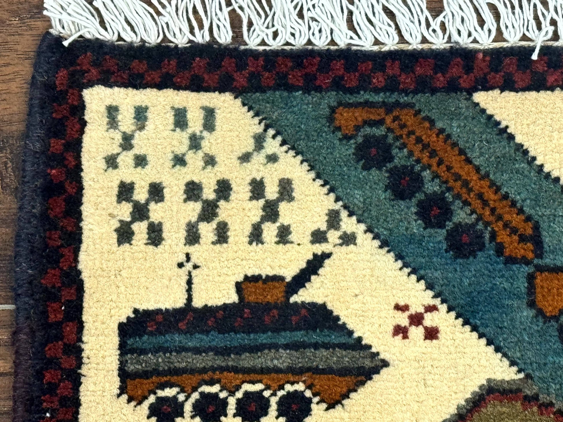 Afghan War Rug, Helicopters Tanks Guns, Handmade, Wool, 2x3 - Nuvé