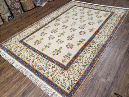 Tufenkian Rug 5.9 x 8.6, Tibetan Nepalese Rug, Hand Knotted, Soft Shiny Wool, Repeated Motifs, Contemporary Modern, Area Rug 6x9, Vintage - Nuvé