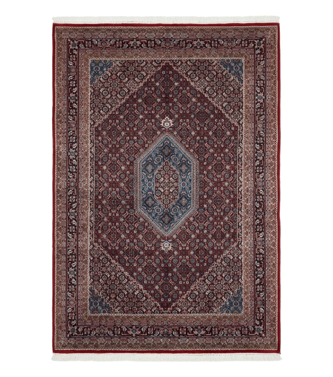 Indo Persian Bidjar Rug 6x9, Vintage Wool Handmade Carpet