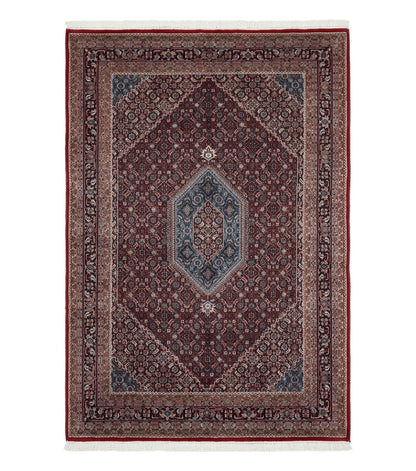 Indo Persian Bidjar Rug 6x9, Vintage Wool Handmade Carpet