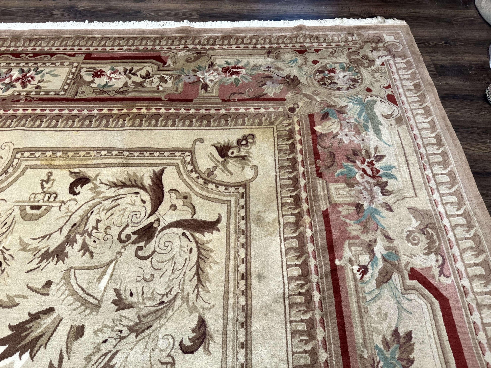 Palace Size Aubusson Rug 12x18, Extra Large, French European Carpet, Soft Wool Pile, Elegant - Nuvé