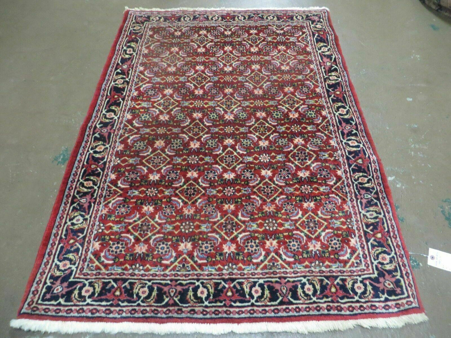 3' X 5' Handmade Knotted Indian Amritsar Floral Oriental Wool Red Rug Organic Nice - Nuvé