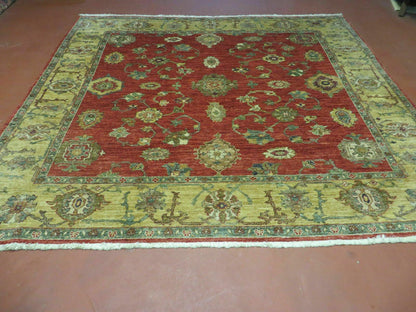 6.5' X 7' Vintage Handmade Egypt Agra Wool Rug Carpet Square Beauty - Nuvé