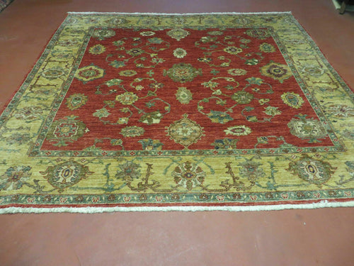 6.5' X 7' Vintage Handmade Egypt Agra Wool Rug Carpet Square Beauty - Nuvé