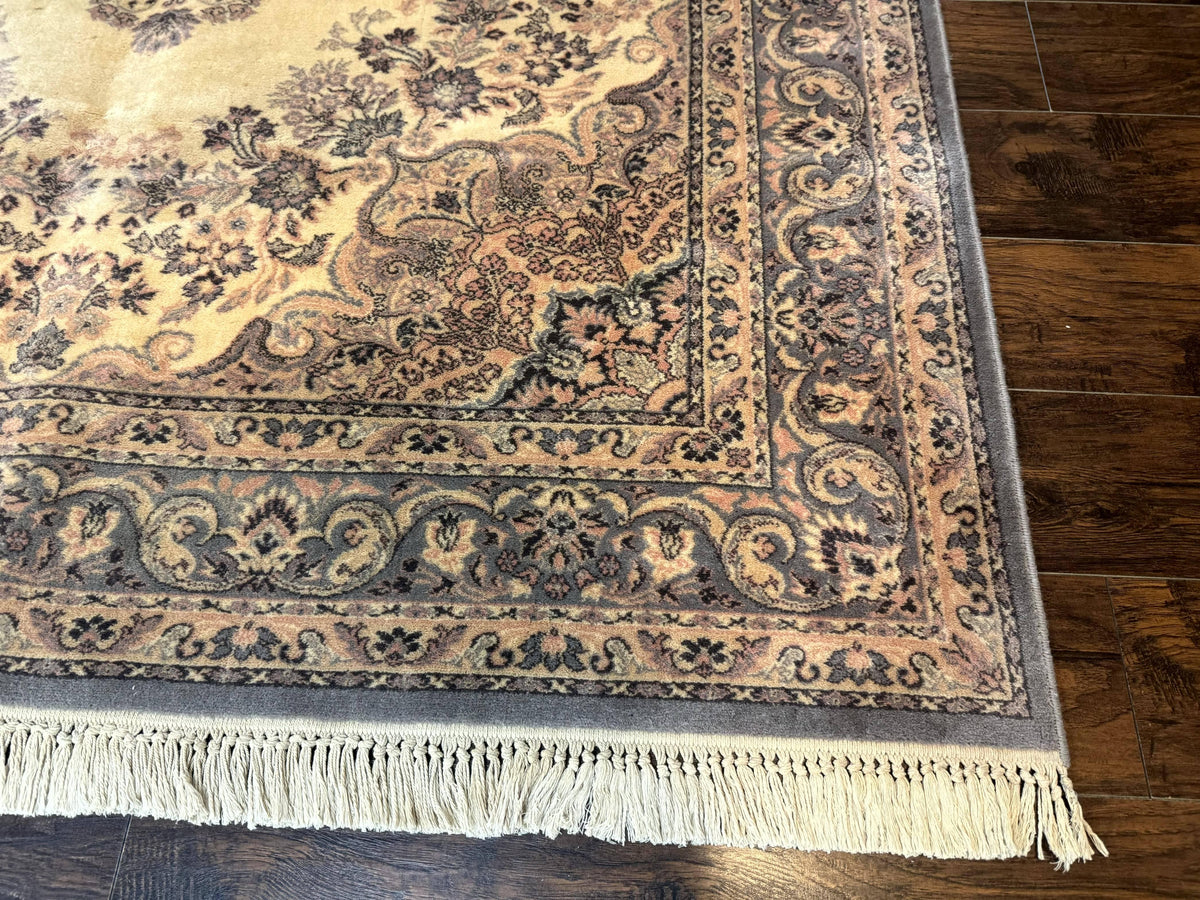 Belgium Power Loomed Wool Rug 6.9 x 9.6, Vintage Oriental Carpet