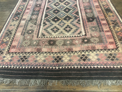 Persian Kurdish Kilim Rug 8x10, Large Flatweave Tribal Bohemian Rug, Vintage Zarand Kilim - Nuvé