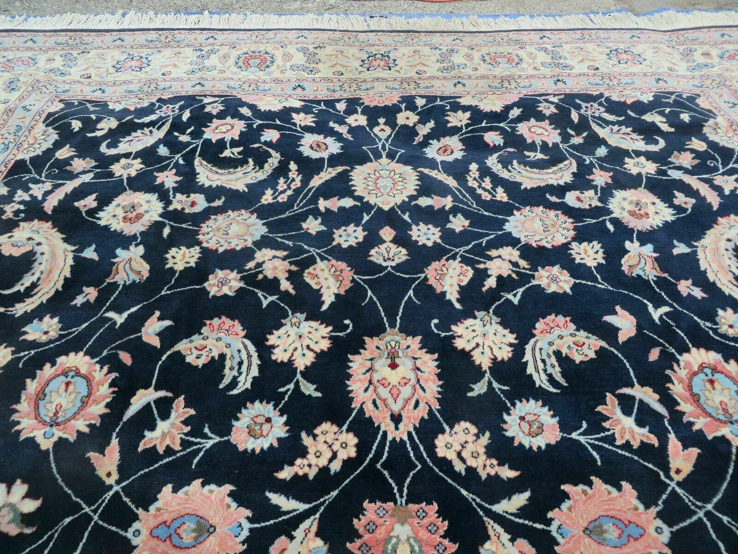 10' X 14' Vintage Handmade India Wool Hand Knotted Carpet Rug Organic Dyes Nice - Nuvé