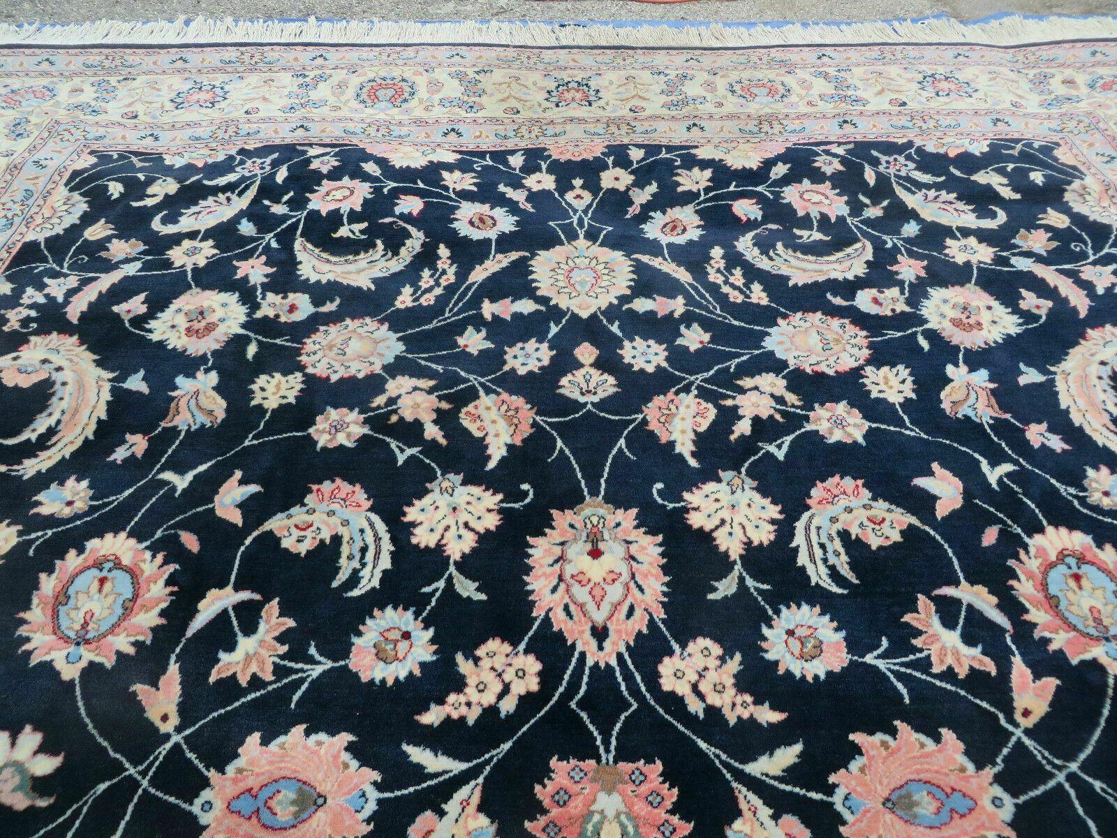 10' X 14' Vintage Handmade India Wool Hand Knotted Carpet Rug Organic Dyes Nice - Nuvé