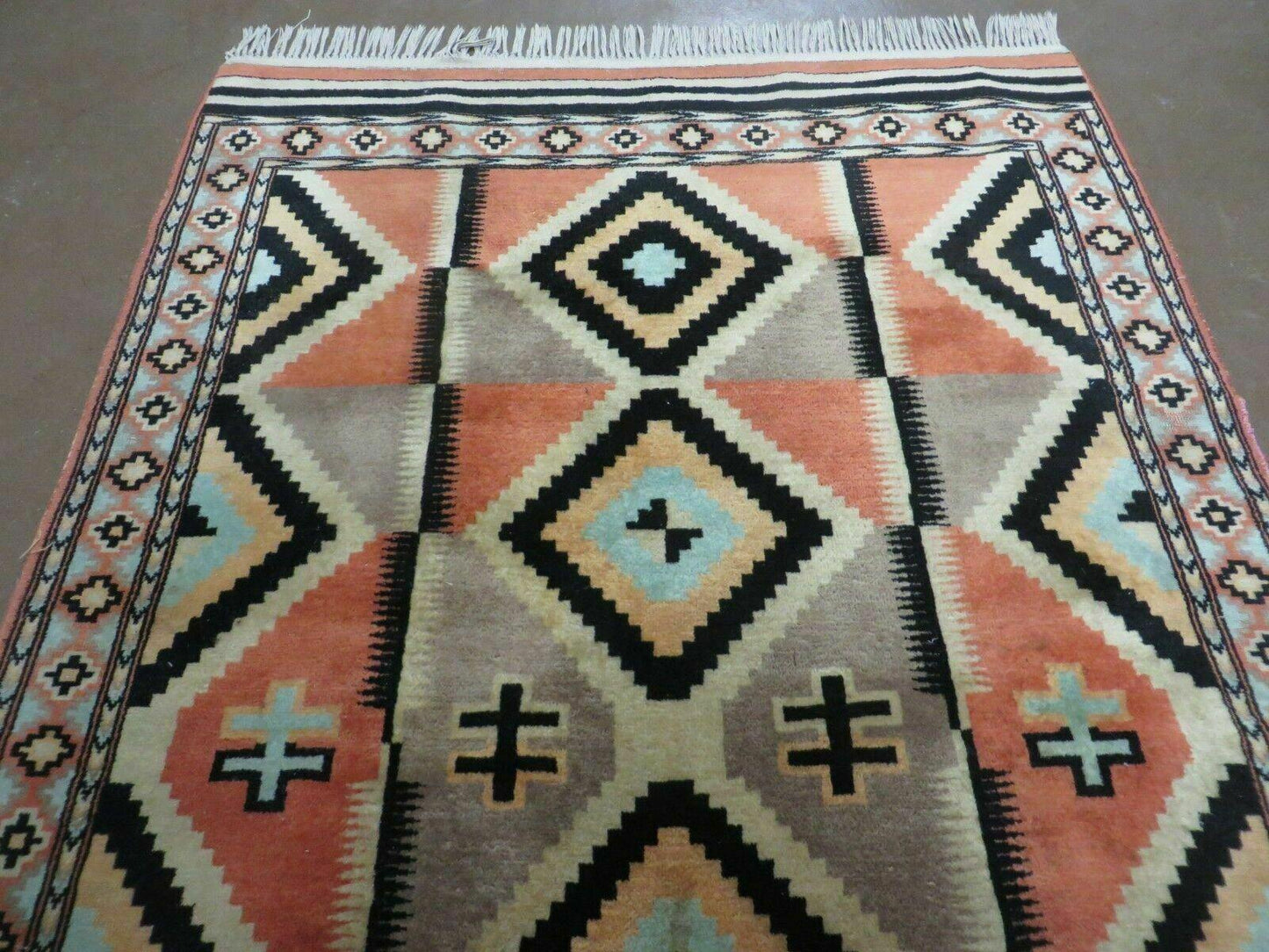 4' X 6' Vintage Handmade Turkish Melas Oushak Wool Rug Carpet Mehrab Red Nice - Nuvé