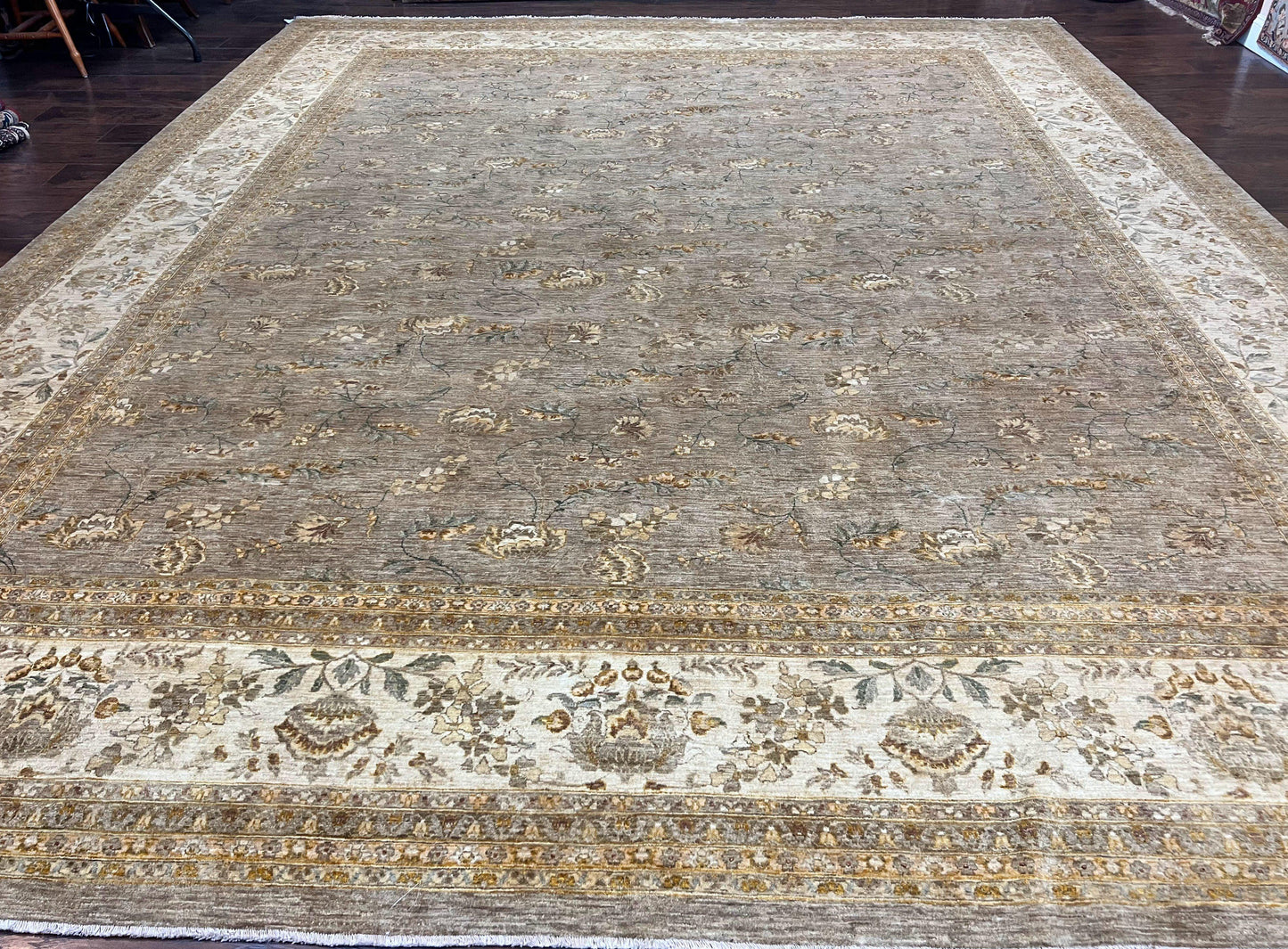 Pak Persian Rug 12x15, Wool Hand Knotted Oriental Floral Carpet, Signed by Master Weaver, 12x15 Large Palace Size Rug - Nuvé
