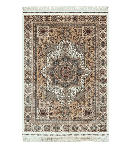 Turkish Memluk Silk Rug 4x6, Hereke Carpet, Bamboo Silk, New