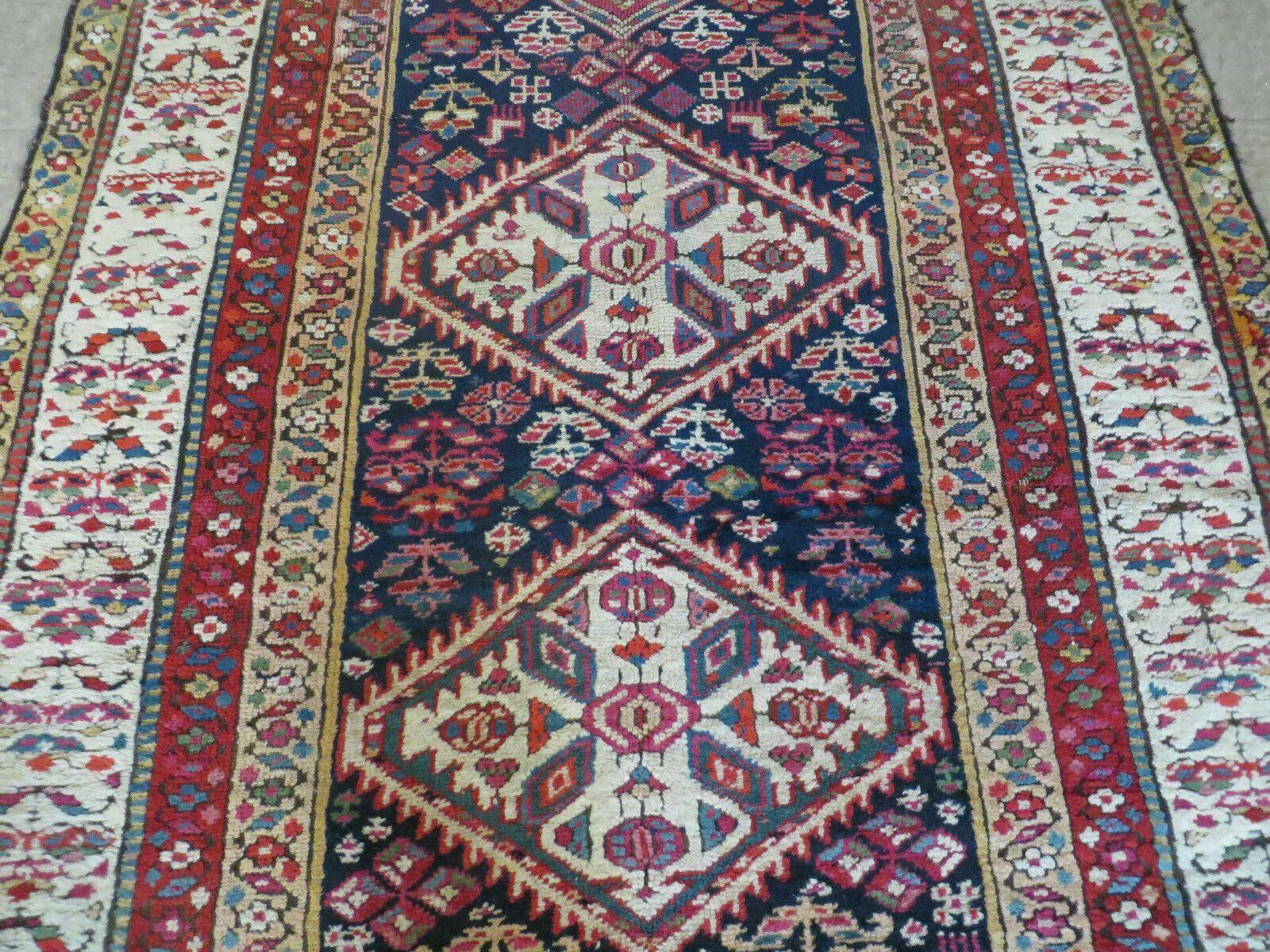 4' X11' Antique Handmade Turkish Anatolian Wool Corridor Kalegy Runner Rug - Nuvé