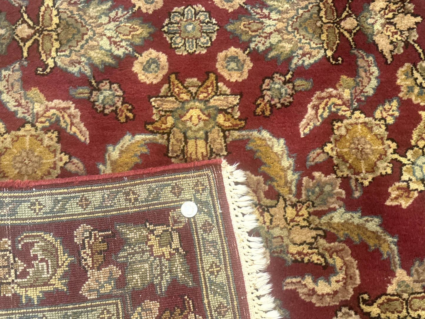 Indo Persian Mahal Rug 4x6, Floral Allover Pattern, Maroon - Nuvé