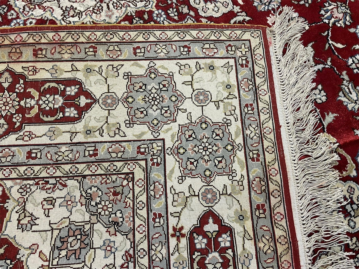 4' X 6' Vintage Fine Handmade Chinese Oriental Silk Rug 400 KPSI Wow