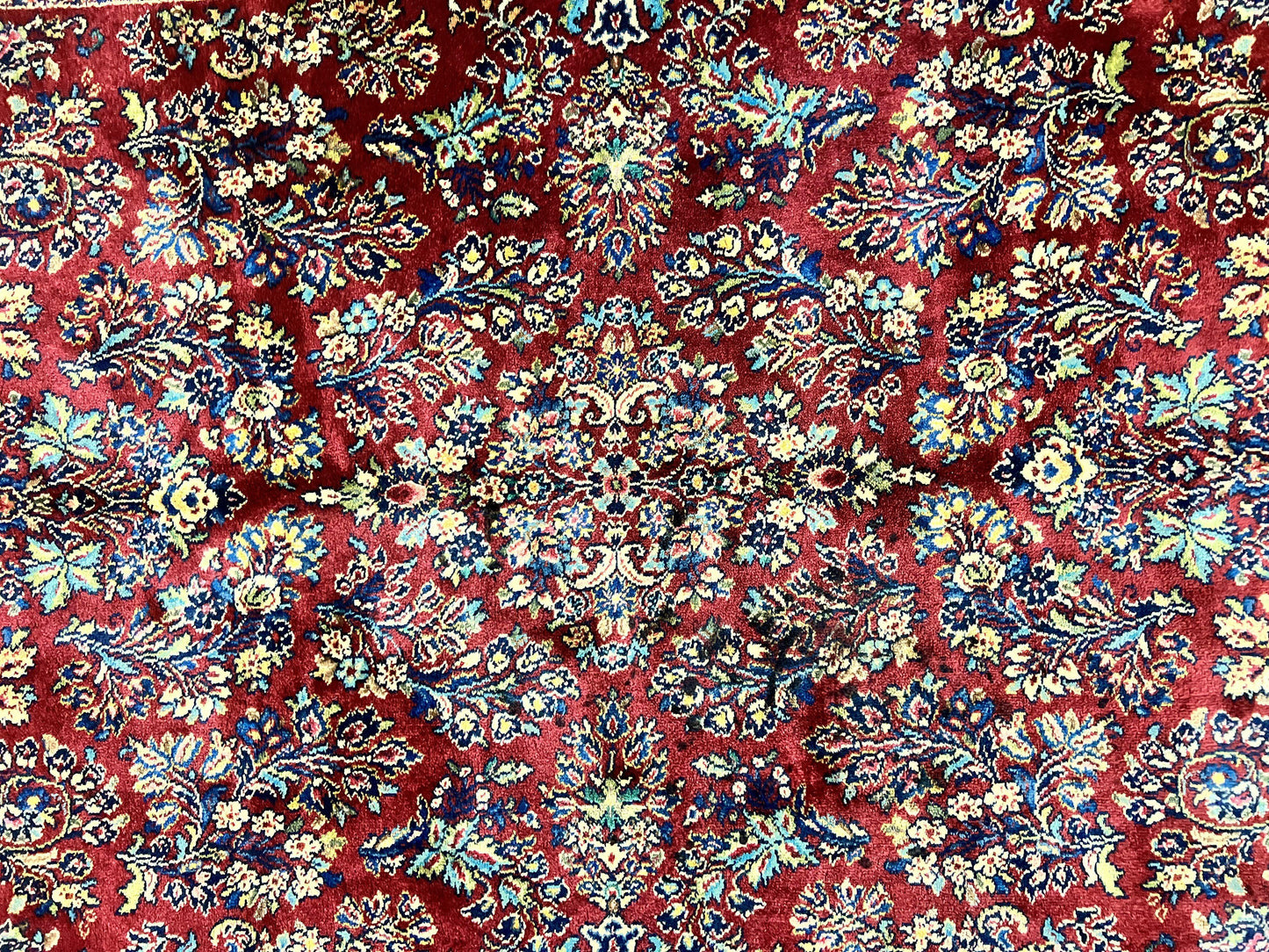 Karastan Rug 5.9 x 9 Red Sarouk #785, Wool Karastan Carpet, Original 700 Series, Vintage Karastan Oriental Rug Discontinued - Nuvé