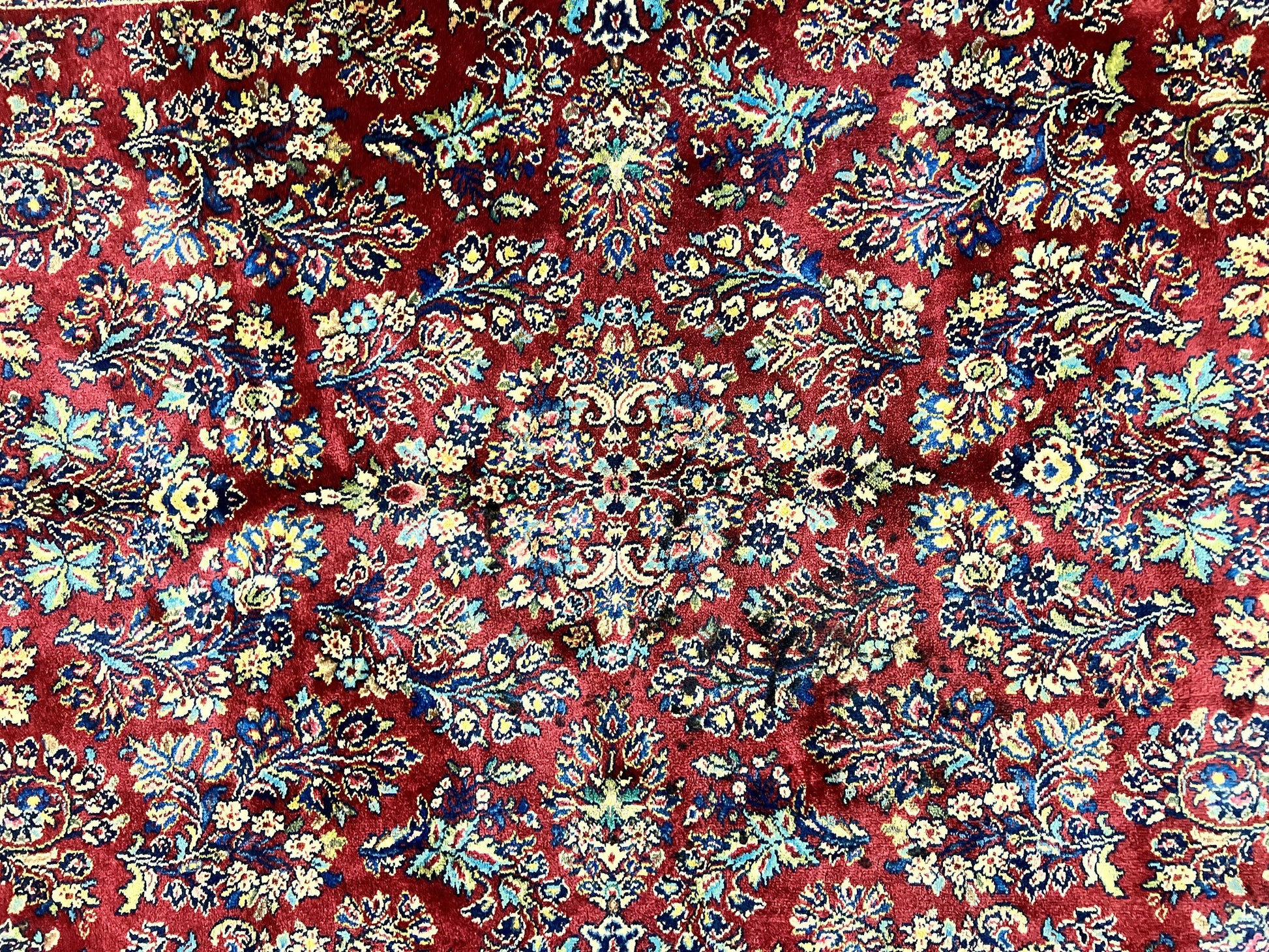 Karastan Rug 5.9 x 9 Red Sarouk #785, Wool Karastan Carpet, Original 700 Series, Vintage Karastan Oriental Rug Discontinued - Nuvé